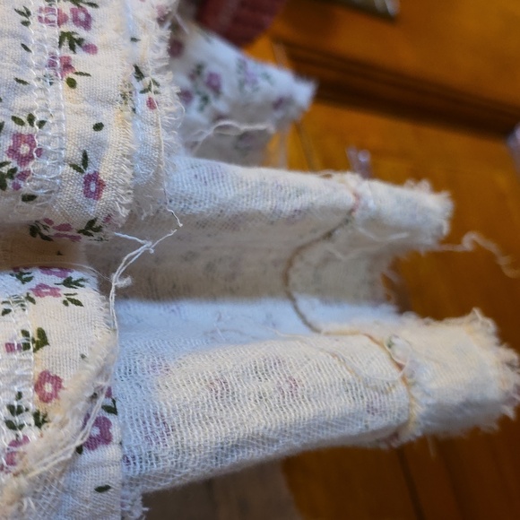 POL Pink and Cream Floral Knit Blouse Oversized Sm - Picture 6 of 7